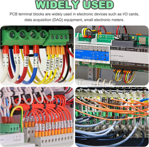 PCB端子台 プラグイン式スクリュー端子台 3.5mmピッチ 6極 2個セット 300V 8A 直型 ピンヘッダー付き 産業用 電子基板接続用